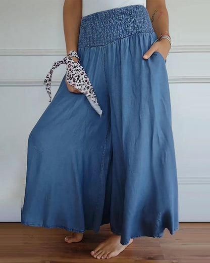 Women’s Smocked Wide Leg Pants