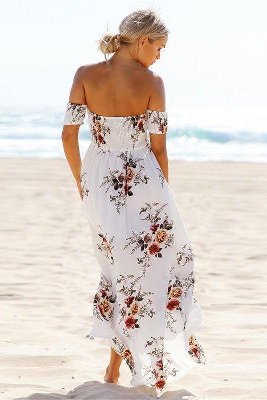 Women’s Strapless Floral Maxi Dress