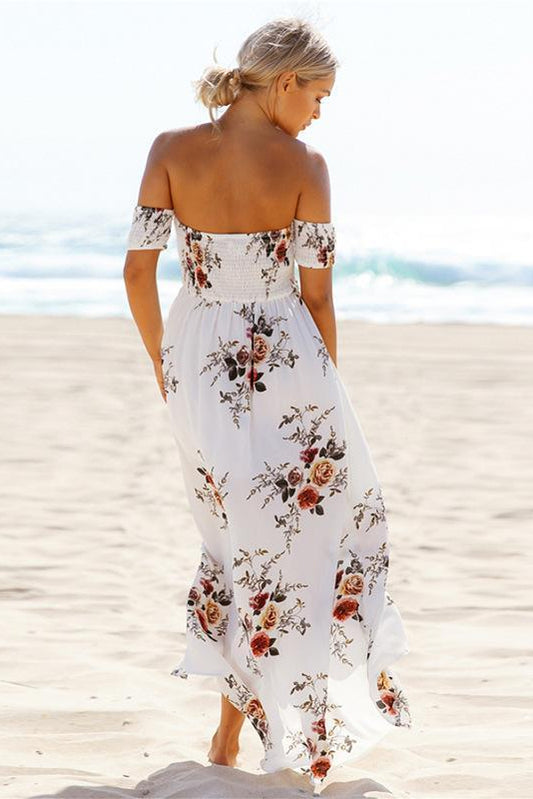 Women’s Strapless Floral Maxi Dress