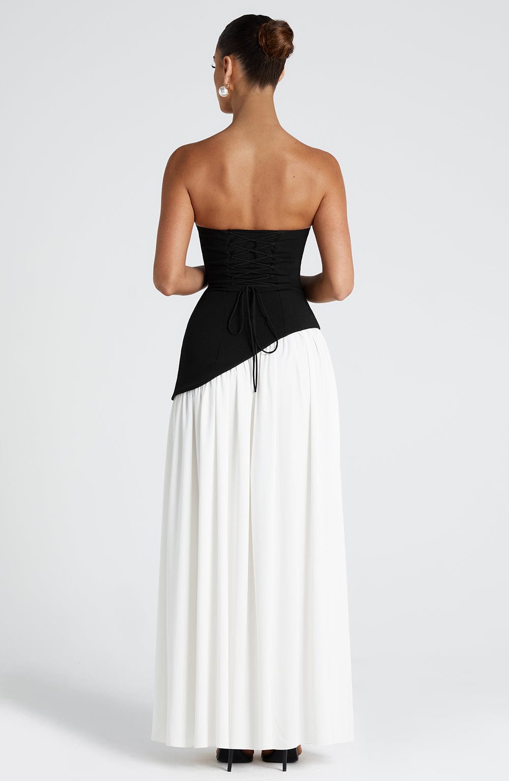 Women’s Strapless Maxi Dress with High Slit