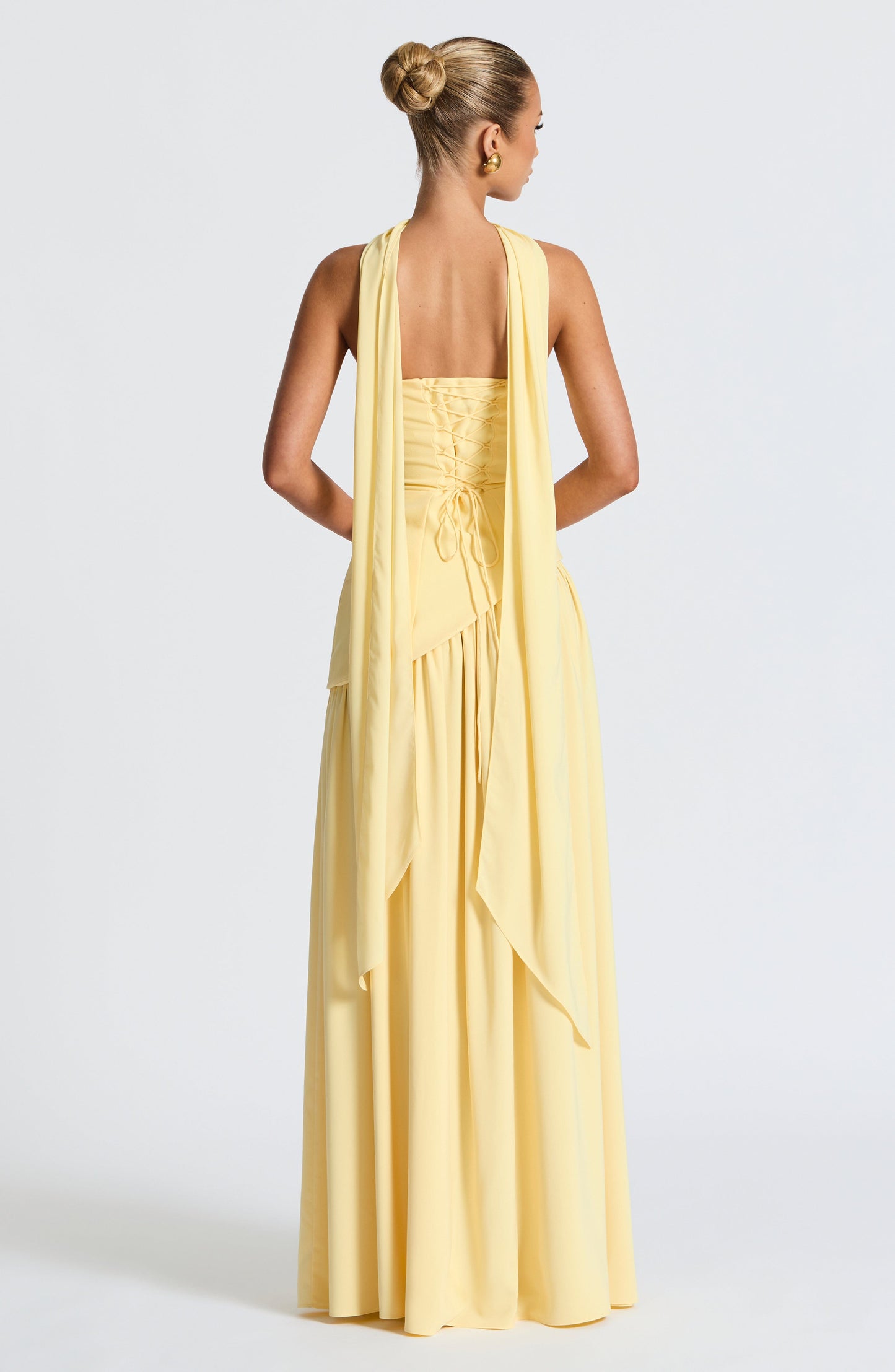 Women’s Strapless Maxi Dress with High Slit
