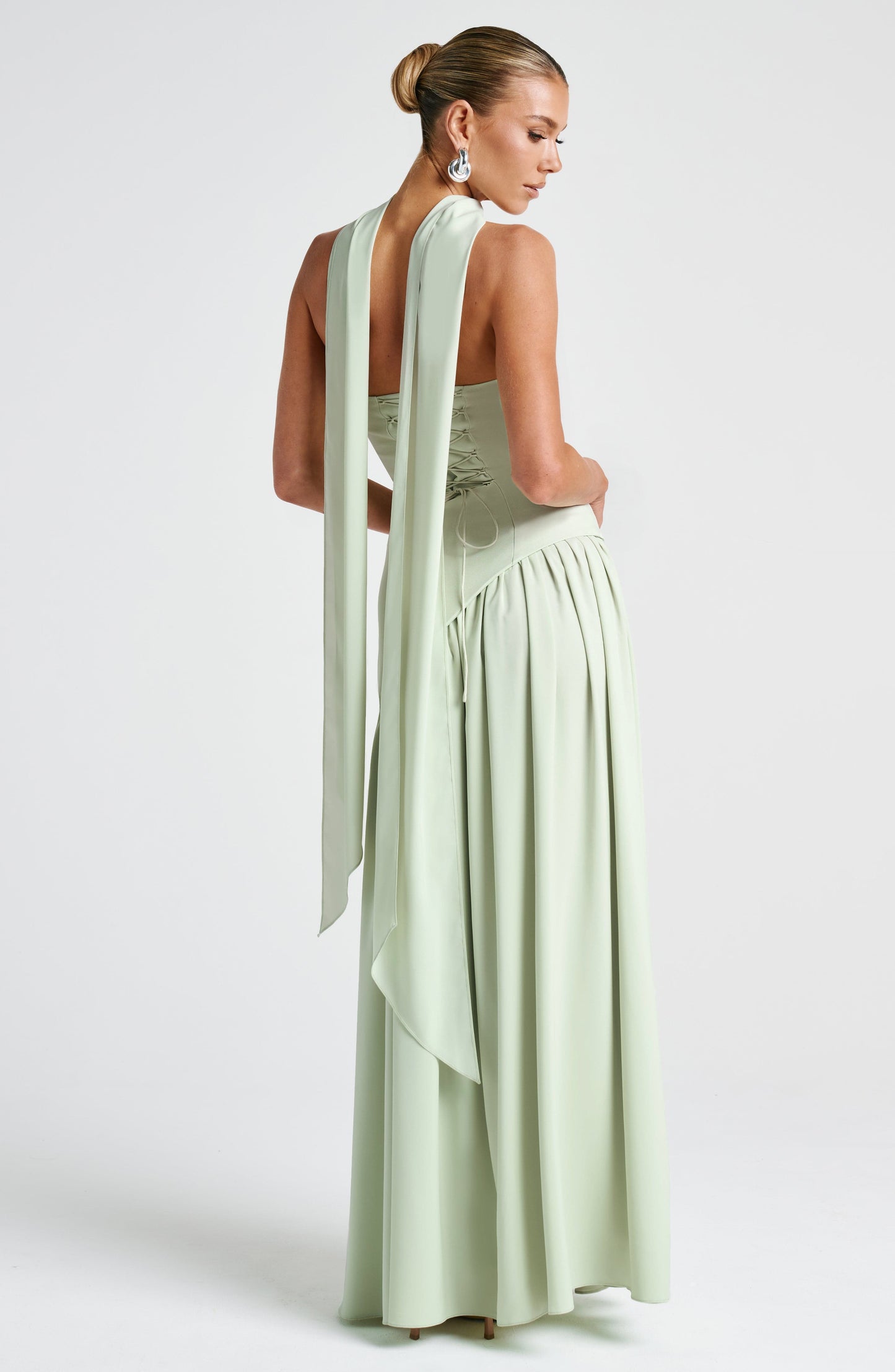 Women’s Strapless Maxi Dress with High Slit