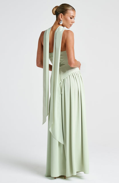 Women’s Strapless Maxi Dress with High Slit