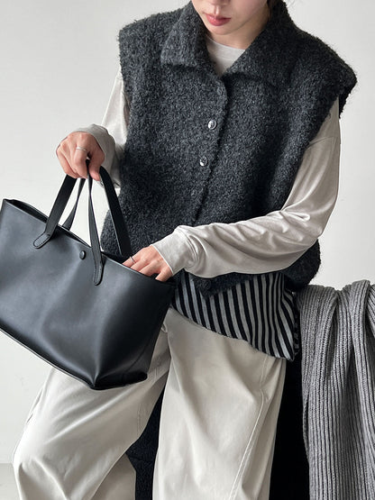 Women’s Textured Button Front Vest