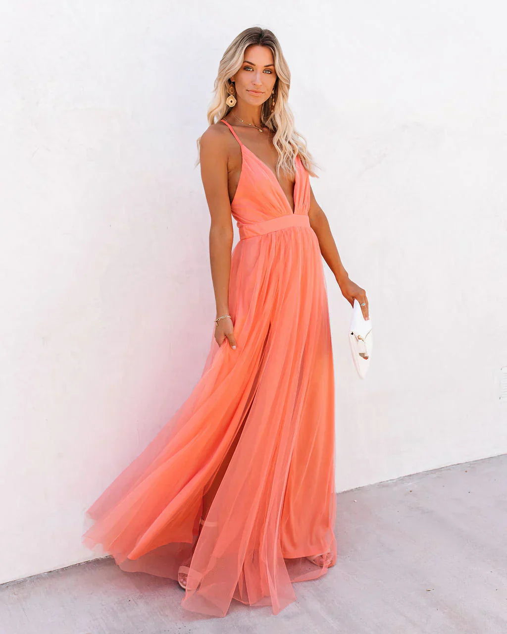 Women’s V Neck Maxi Dress
