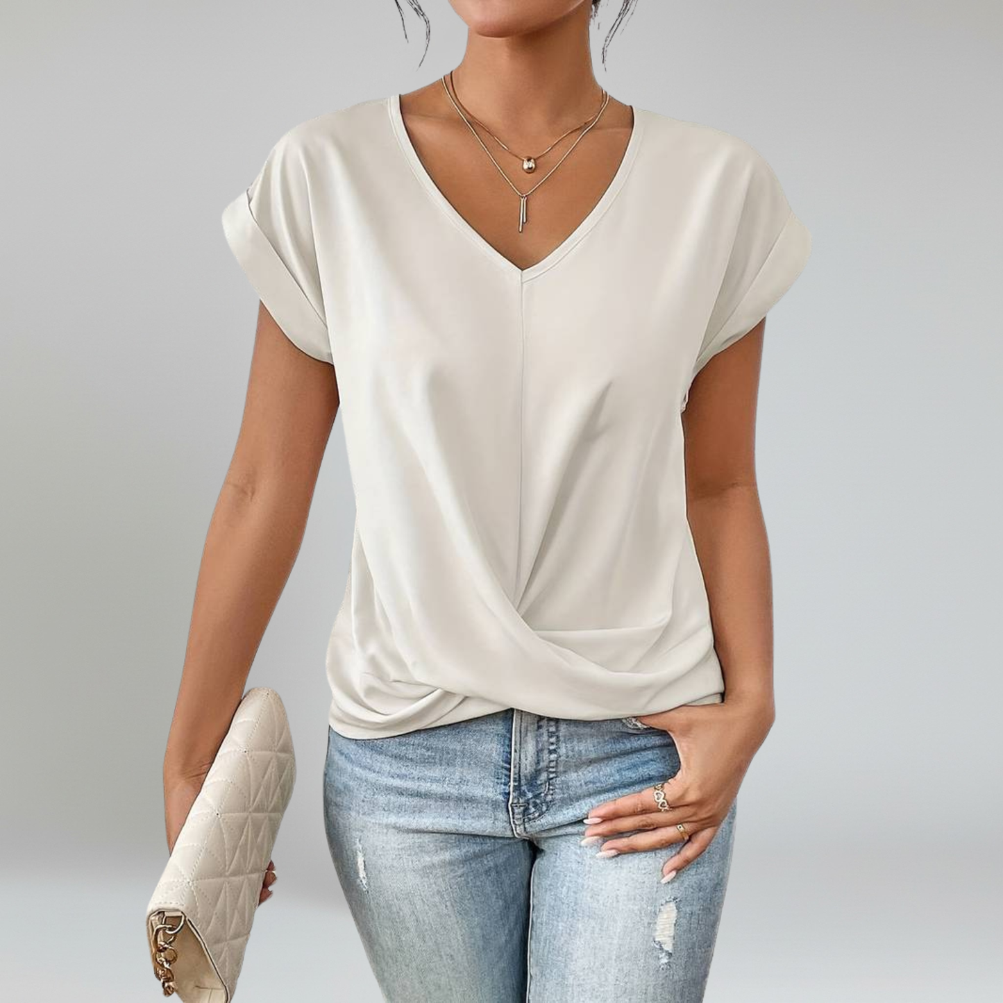 Women’s V Neck Twist Top