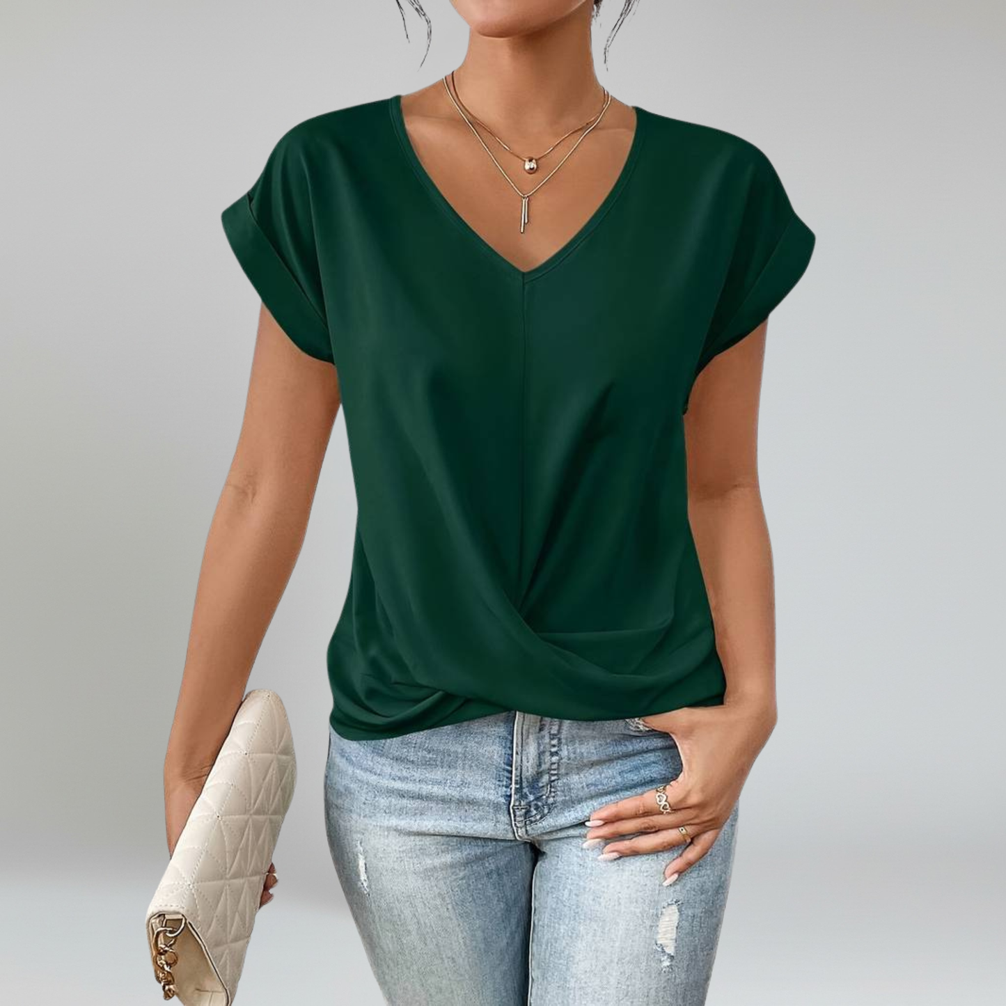 Women’s V Neck Twist Top