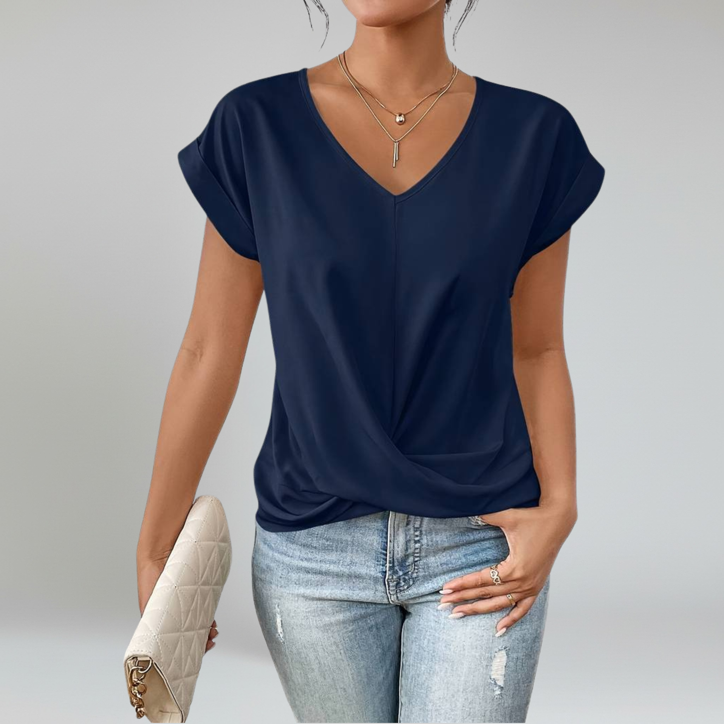Women’s V Neck Twist Top