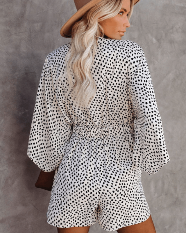 Women’s V Neck Wide Leg Romper