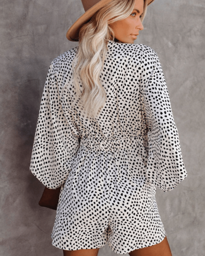 Women’s V Neck Wide Leg Romper