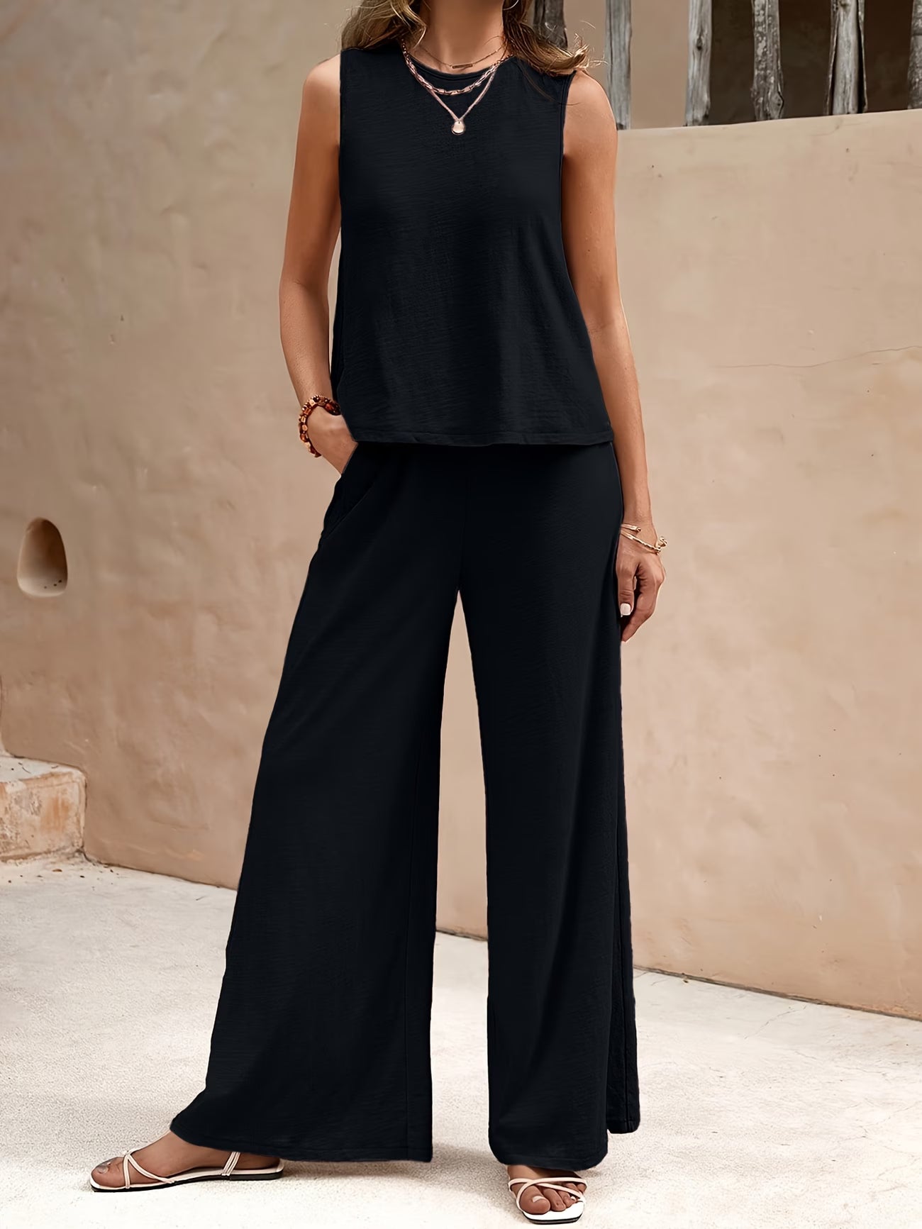 Women’s Wide Leg Two Piece Set